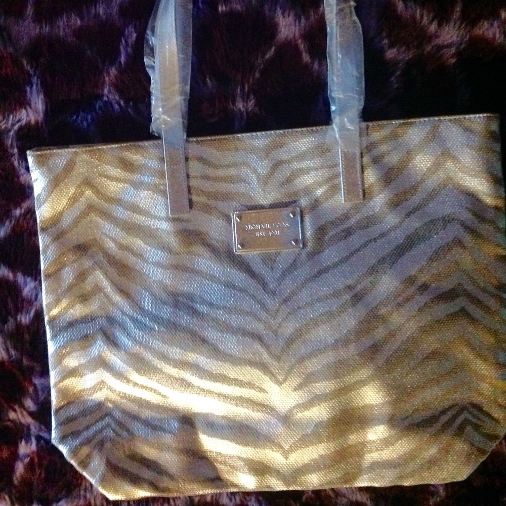 Never used zebra striped canvas tote
